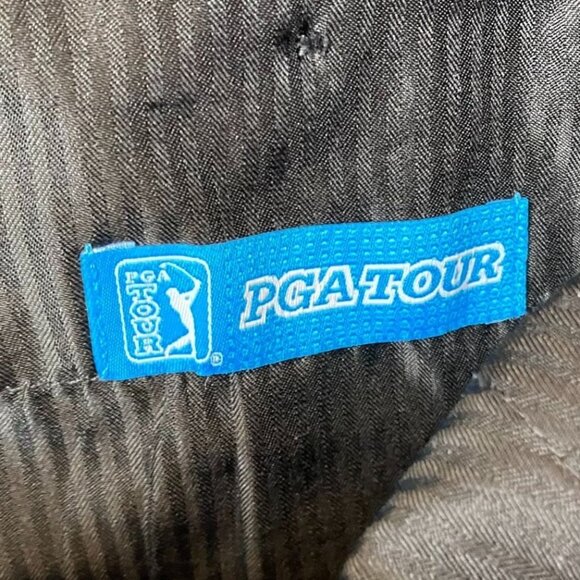 PGA Tour Mens Golf Shorts Size 36 Black & Gray Plaid Polyester Lightweight & Com - Picture 7 of 10